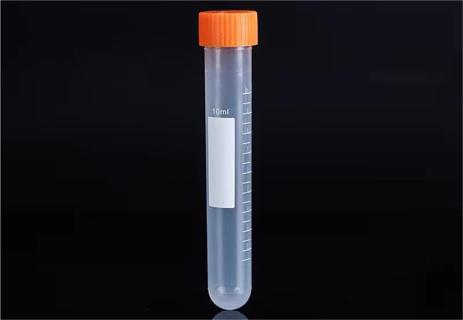 50 unids/Lote de Tubos de plástico de 15ml con Tapas, Viales de Muestra de microcentrífuga PP, Tubos de plástico de Fondo Redondo con Tapas, Tubo de centrífuga