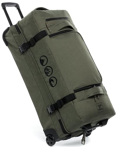 Duża torba podróżna z 2 kółkami, 80 cm, walizka sportowa na kółkach, walizka podróżna, Xl-120 litrów, L