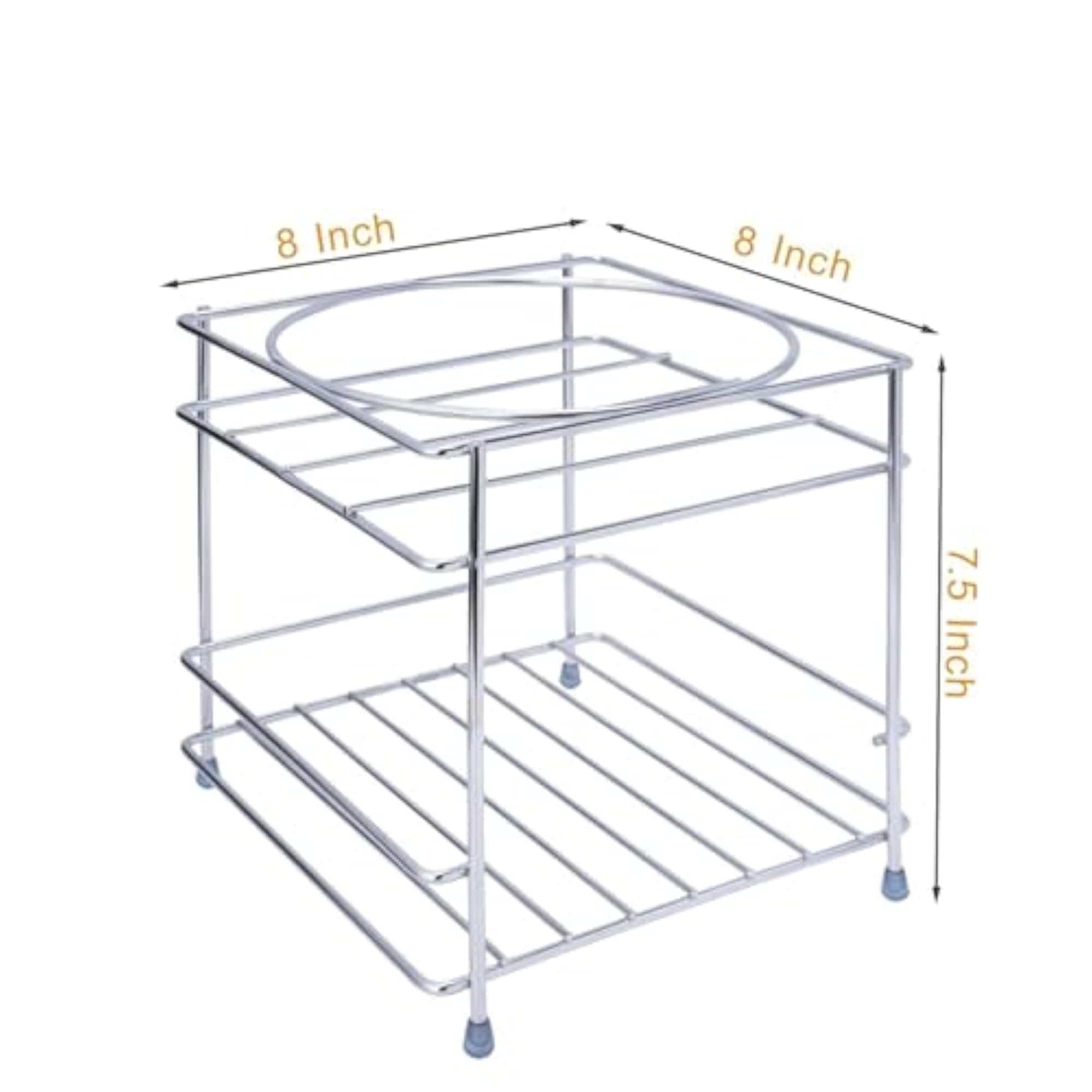 Heavy Stainless Steel Matka Stand with Storage Rack