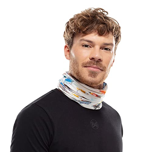 Image of BUFF CoolNet UV Neck Gaiter, UPF 50 Sun Protection, Breathable, Versatile, Quick Dry Face Mask, Fishing Designs, Adult Size
