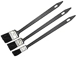 Faithfull FAIPBRAD3 Long Reach Angled Radiator Paint Brush Set of Three: 25, 38, 50mm (1, 1.5, 2in) 300mm Long Handle