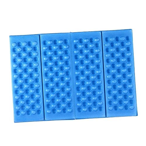 balacoo 2Pcs Folding Xpe Cushion Pads with Storage Bag Heat Resistant Cold Resistant Seat Mats for Camping Picnic Park Outdoor Activities Blue