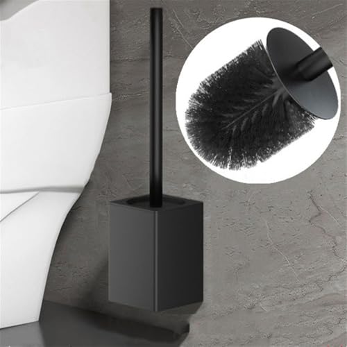 Wall Mounted Toilet Brush Holder Set - Aluminum Alloy Bathroom Accessories, Creative Lavatory Brush for Easy Cleaning, Modern Toilet Cleaning Tools - Image 3