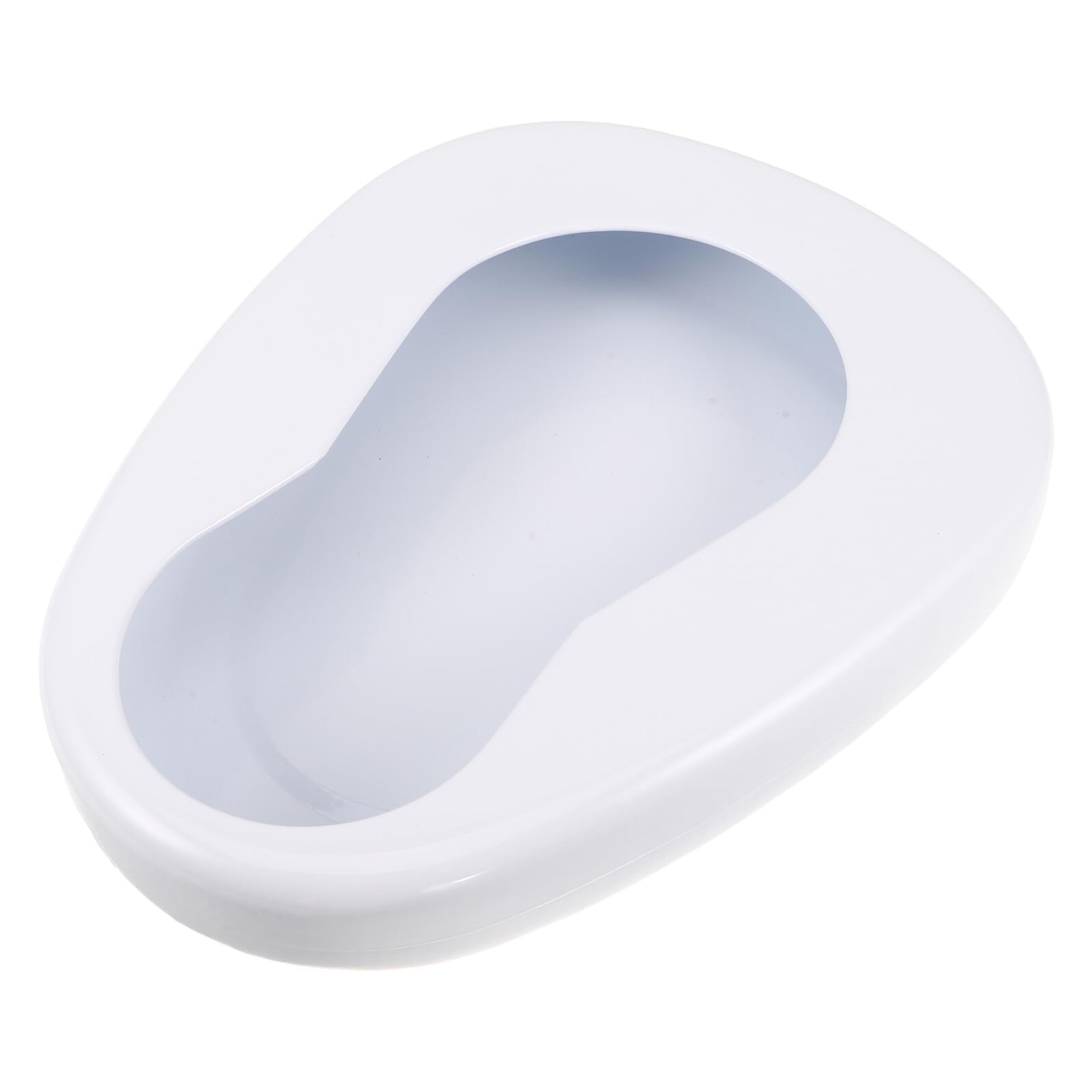 GALPADA Padella per Paziente Allettato in Ferro Bianco, Leggera ed Ergonomica Protezione Anti-perdite, per Assistenza Domiciliare Anziani e Pazienti Adulti