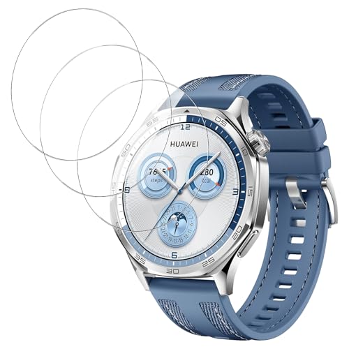 �y3���Z�b�g�zFor HUAWEI WATCH GT5/GT5 Pro 46mm �t�B���� �t���ی� Lucktree �t�@�[�E�F�C�E�H�b�` GT5/GT5 Pro 46mm �ی�t�B���� ���Ɏq�� �����^ ���d�x9H �C�A�[�� �w��h�~ �����x �����ߗ�