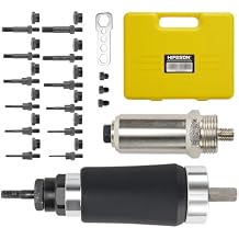 Rivet Nut Tool, Electric Drill Adapter Rivet & Rivet nut Two Functions Rivnut Tool Kit,Including 12 Rivet Nut Mandrels and 4 Rivet Heads