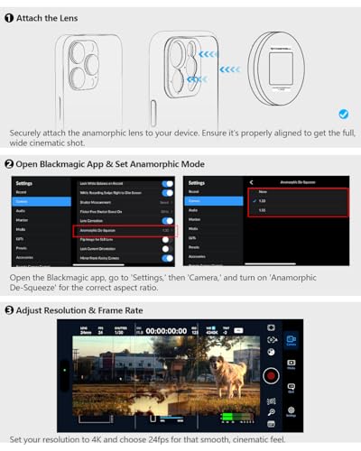 Image of Freewell 1.33x Blue Anamorphic Lens Compatible with Freewell Sherpa iPhone /Galaxy & Genius Rig Cage