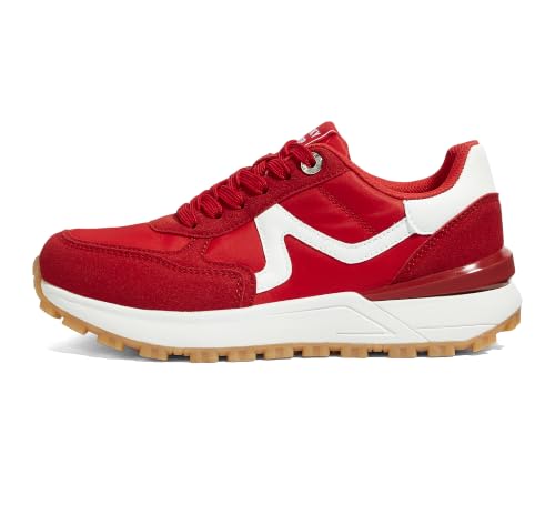 Image of LUCKY STEP Women's Retro Fashion Casual Sneakers | Platform Classic Trendy Trainning Anti-Slip Tennis Travel Walking Shoes