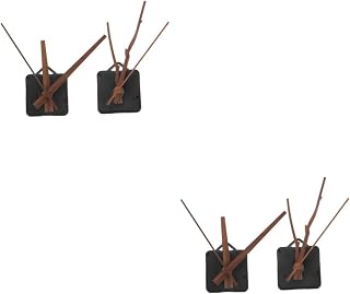 SHINEOFI 4 Juegos Kit De Movimiento De Reloj Cuarzo Mecanismos Componentes Término Análogo Reemplazo Movimiento De Reloj De Pared Las Manos Hardware Del Reloj El Plastico Marrón Claro