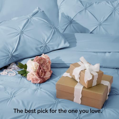 Image of BEDELITE Full Comforter Set Cornflower Blue,Lightweight & Soft Comforter