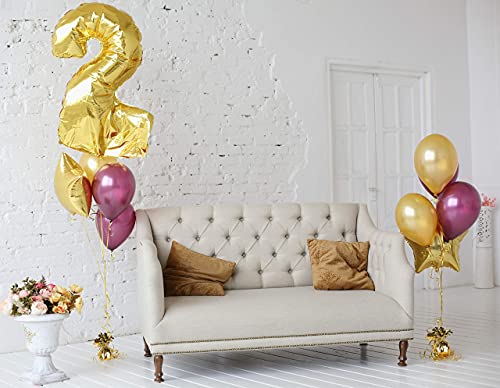 BLUE RIBBON, Helium Tank with 50 Balloons and White Ribbon + 12 Gold Balloon Weights + Plus Balloon Tying Tool - Thumbnail 4