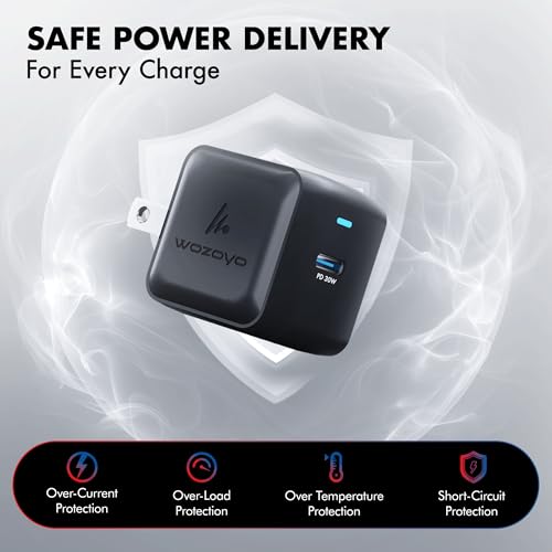 PD 20W & PD 30W GaN Charger, Type-C Fast Charger Compatible for iPhone 17/16/16 Pro Max/15 Series/iPad Pro, Smartphones & Tablets, QC 3.0,Compact Foldable Plug Design, Smart Power Delivery - Image 6