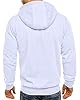 VANVENE Mens Casual Hoodies Zip Up Cardigan Fleece Jacket Sweatshirts Long Sleeve Hoody Hooded Top Jumper Jacket White 3XL #3