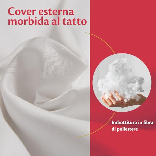 Cuscini Letto Coppia di Guanciali 65x65 per Dormire Imbottitura Standard Antiacaro Anallergico Traspirante Quadrati per Matrimoniale Singolo con Federa Trapuntata Sfoderabile e Lavabile - 6