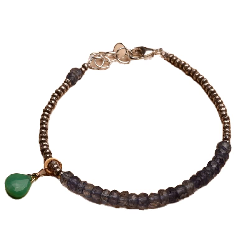 Bracelet iolite et onyx vert pour sublimer vos tenues d'été