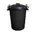 Produktbild CrazyGadget® Kunststoff-Mülltonne, 85 Liter, extragroß, mit Deckelverschluss, strapazierfähig, Vorratstonne  für Abfall, Tierfutter usw. Schwarz