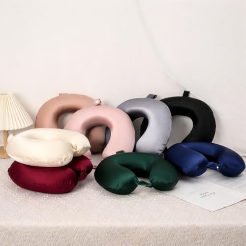 Almohada de seda para viaje, funda para cuello miniatura 6