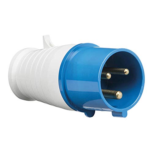 Knightsbridge IN0011 Plug, 2P+E, 240 V, IP44, 32 A, INAV0011, Blue