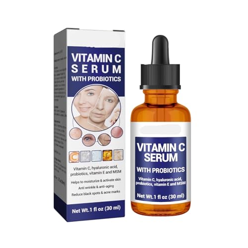 Sérum Visage Anti-âge À La Vitamine C: Atténue Les Taches, L’acné Et Les Ridules, Illumine Et Unifie Le Teint, Hydrate Et Absorbe Rapidement.(2PCs)