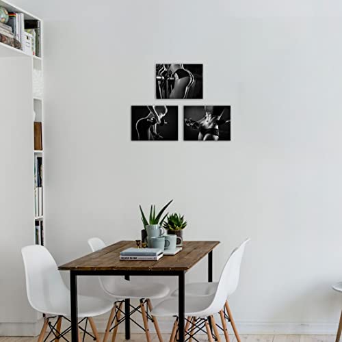 Feifanmei Women Workout Canvas Wall Art, Bodybuilding Women Gym Painting Prints, Dumbbell Yoga Workout Exercise Picture Poster For Gym Living Room Wall Decororation, Framed Size 12"X16"X3 #TOP5