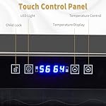 Winado 28-Bottle Dual Zone Compressor Wine Cooler, Freestanding Compact Mini Wine Fridge with Adjustable Temperature, Digital Control & Removable Shelves for Wine Storage - Image 7