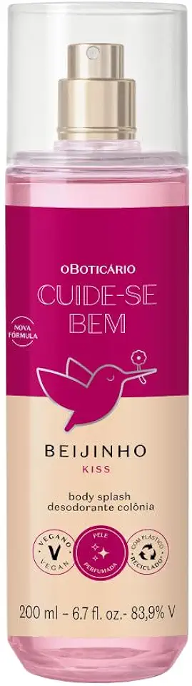 Body Splash Desodorante Colônia Cuide-se Bem Beijinho 200ml