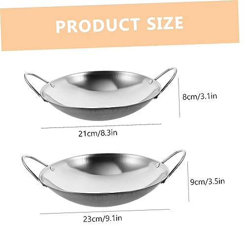 Wok de Acero Inoxidable con Doble Mango 2 Piezas miniatura 2