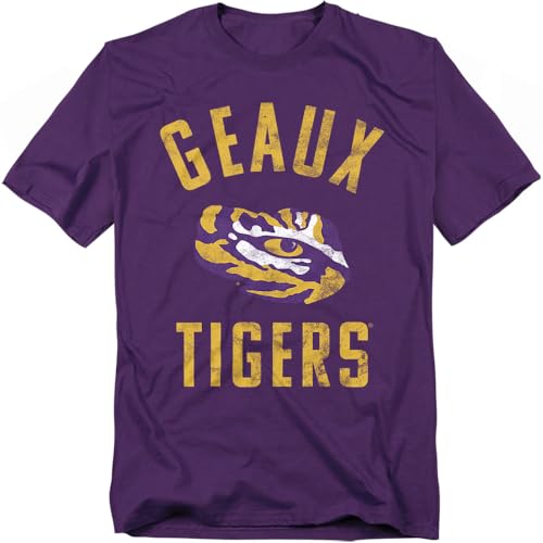 Louisiana State University LSU Official Tigers Logo Unisex Adult T-Shirt Tigers Logo Small