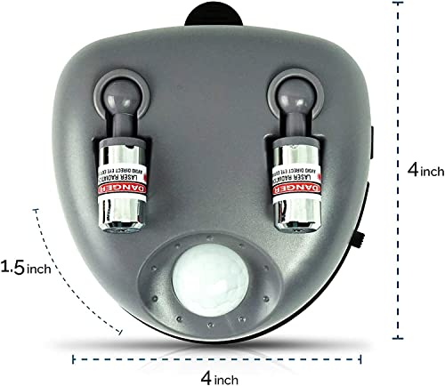 ZONETECH Garage Parking Assist Dual Laser Guide - High-Tech Professional 360 –Degree Adjustable to Wider Angles, Sensor with AC Adapter and Battery Backup for Car/Automotive