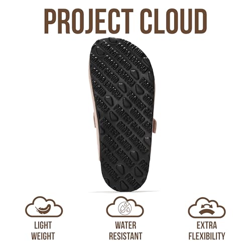 Image of Project Cloud Kids Clogs 100% Genuine Leather with Natural Cork Footbed & Memory Foam Insole Arch Support - Non-Slip Clogs for Kids - Slippers Sandals for Boys & Girls Footwear