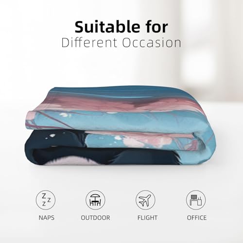 Couverture polaire flanelle douce panda rose : le cadeau idéal pour enfants et bébés - 5