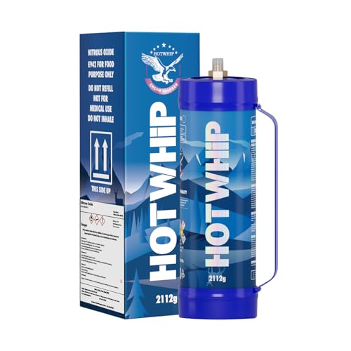 Hotwhip Whipped Cream Charger 3.3L Tanks 2112g Whip Cream Charger Cylinder, 1-Pack