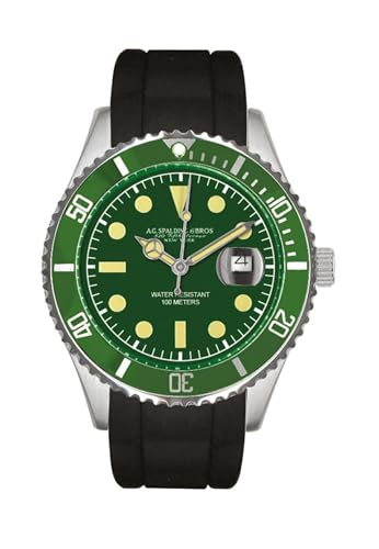 A.G.Spalding & Bros. Elegant Men's Wrist Watch Black/Green