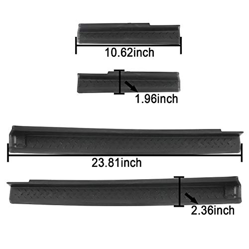 U-Box Jku Door Entry Guard Sill Protector Scuff Plate Black Compatible With 2007-2018 Jeep Wrangler Jk Unlimited 4-Door #TOP5