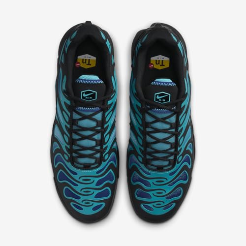 Nike Air Max Plus Drift Men's Shoes (FD4290-011, Black/Deep Royal Blue/Baltic Blue) Size 11.54