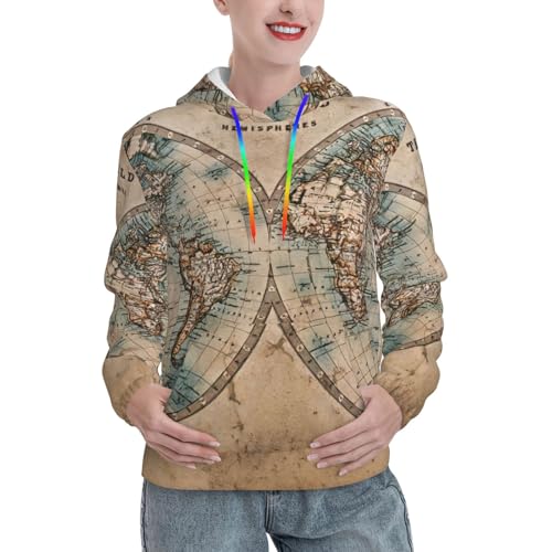 Sweat à capuche mappemonde femme la solution confort contre la fraîcheur