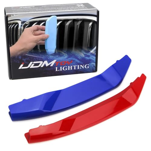 iJDMTOY Exact Fit 3pc Set Iconic Tri-Accent Grille Insert Decoration Trims Compatible with 2019-2023 G05 X5 7 Beam Kidney Grill