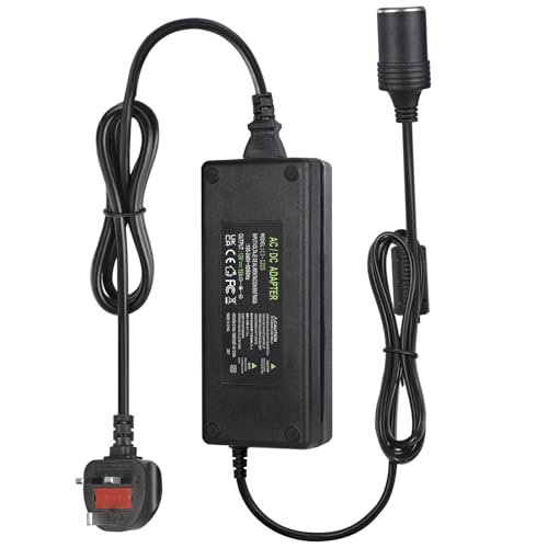 AC to DC Converter, 100V ~ 240V to 12V 15A 180W, Car Cigarette Lighter Socket AC/DC Power Supply Adapter Transformer for Tire Inflator, Refrigerator, Vacuum Cleaner and Other Devices