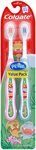 Colgate Kids My First Toothbrush, Extra Soft, 0-2 yrs - 2 ct