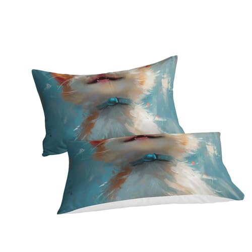 Housse de couette chat fermeture éclair parure lit 3 pièces douce pour garçon - 3