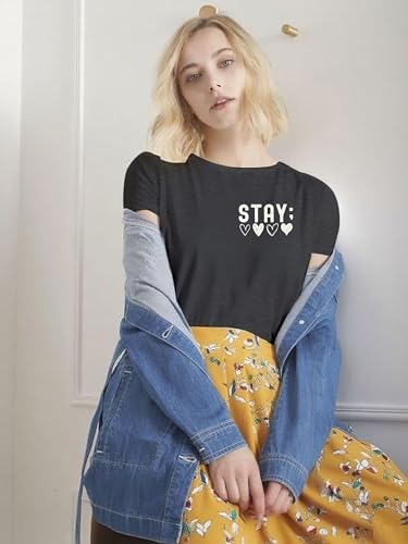 Suicide Awareness for Women: Stay Tomorrow Needs You 988 Suicide Prevention Shirt Mental Health Short Sleeve Tee Top4