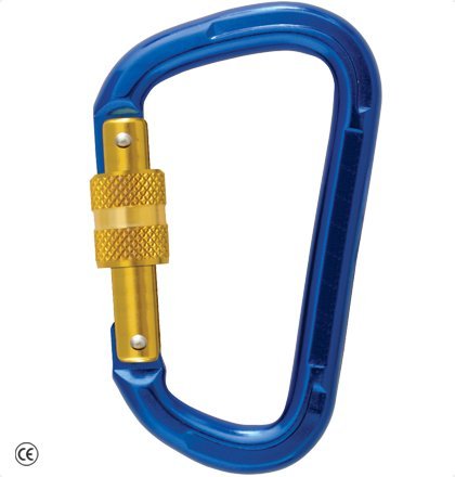 Image of KARAM EN Certified Heavy-Duty Carabiner Hooks | Screw Lock | Safety Karabiners for Fall Protection, Climbing & Industrial Use