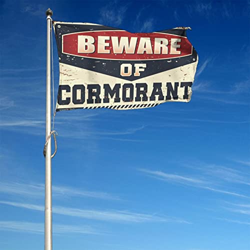 Drapeau dortoir filles attention aux cormorans toile lavable - 4