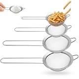 AIOUHMYM 4 Pcs Colador de Cocina, Colador Acero Inoxidable