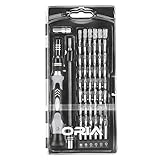 ORIA Precision Screwdriver Set, 60 IN 1 Screwdriver Set with 56 Precision Bits, Magnetic Repair Tool Kit for Smartphone, Game Console, Tablet, PC, Black