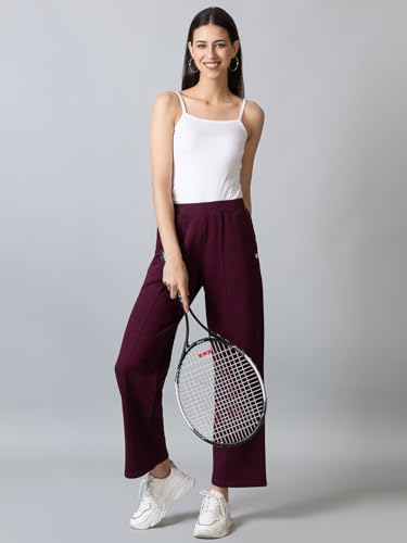 Image of Women Cotton Fleece Solid Track Pant