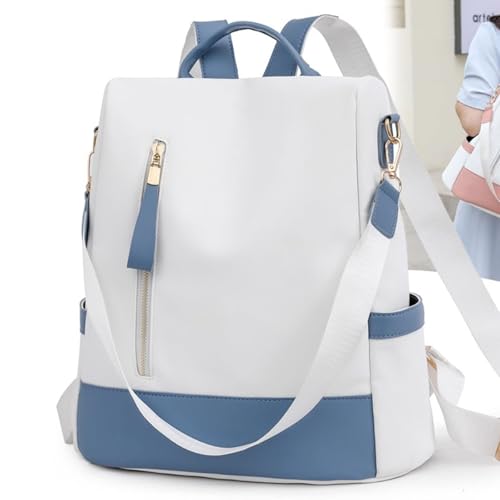 Image of Zibuyu Fashion Backpack Bags for Women, Soft PU Leather Backpack, Secure Travel Backpack with Full Open Back Zipper, Multi Pocket Day Bag Backpack with Shoulder Strap & Handle