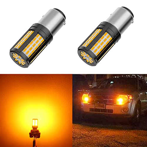 Alla Lighting 4014-84 SMD BAY15D 1157 LED Bulbs, Amber Yellow Turn Signal Lights 7528 2357 3496 1157NA 2357NA Dual Filament Super Bright LEDs Replacement