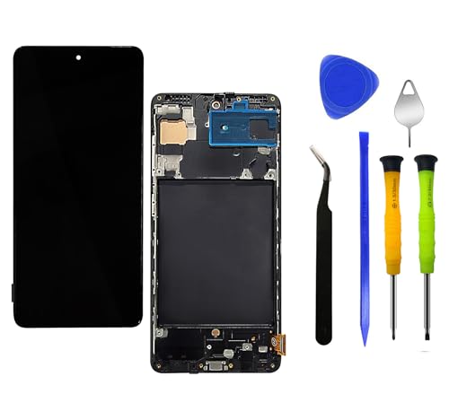 Eaglestar Full Assembly LCD Screen Replacement Parts with Screen Protector for Samsung Galaxy A71 A715 A715F SM-A715F/DS+Tools