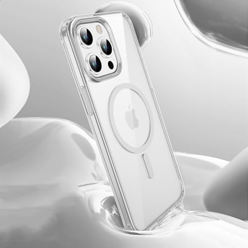 Coque magnétique pour iPhone 14 Pro antichoc de luxe transparente